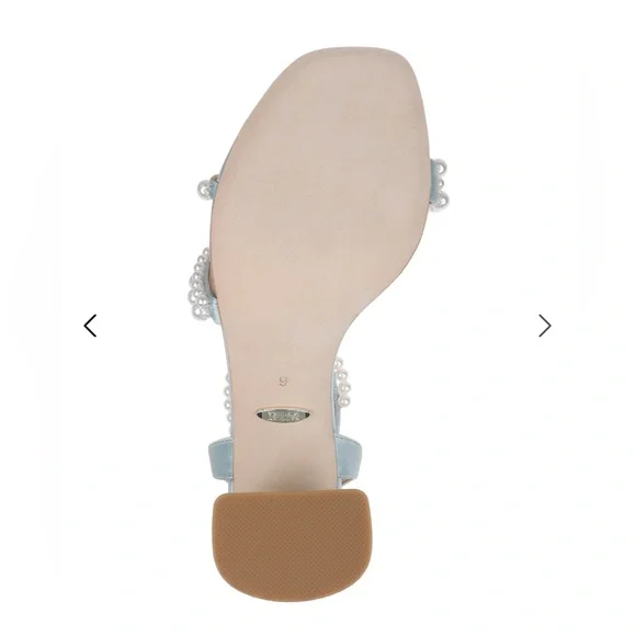 WORN ONCE Badgley Mischka Feisty Pearl Block Heels - Picture 5 of 15